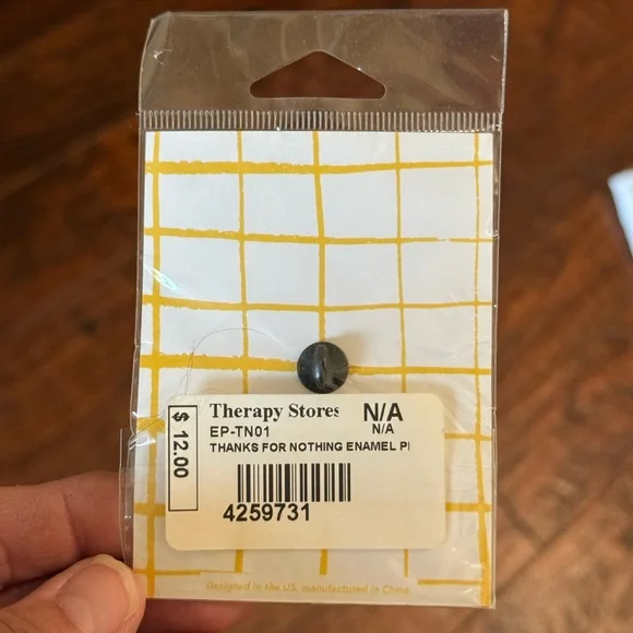 And Here We Are Enamel Pin Thanks for Nothing NWT - Picture 2 of 3